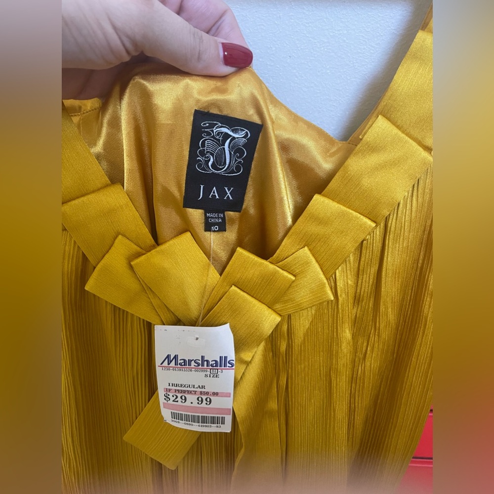 NWT mustard Silk dress - Picture 5 of 7